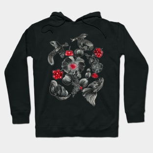 Magic birds and flowers. Petrykivka Painting. Hoodie